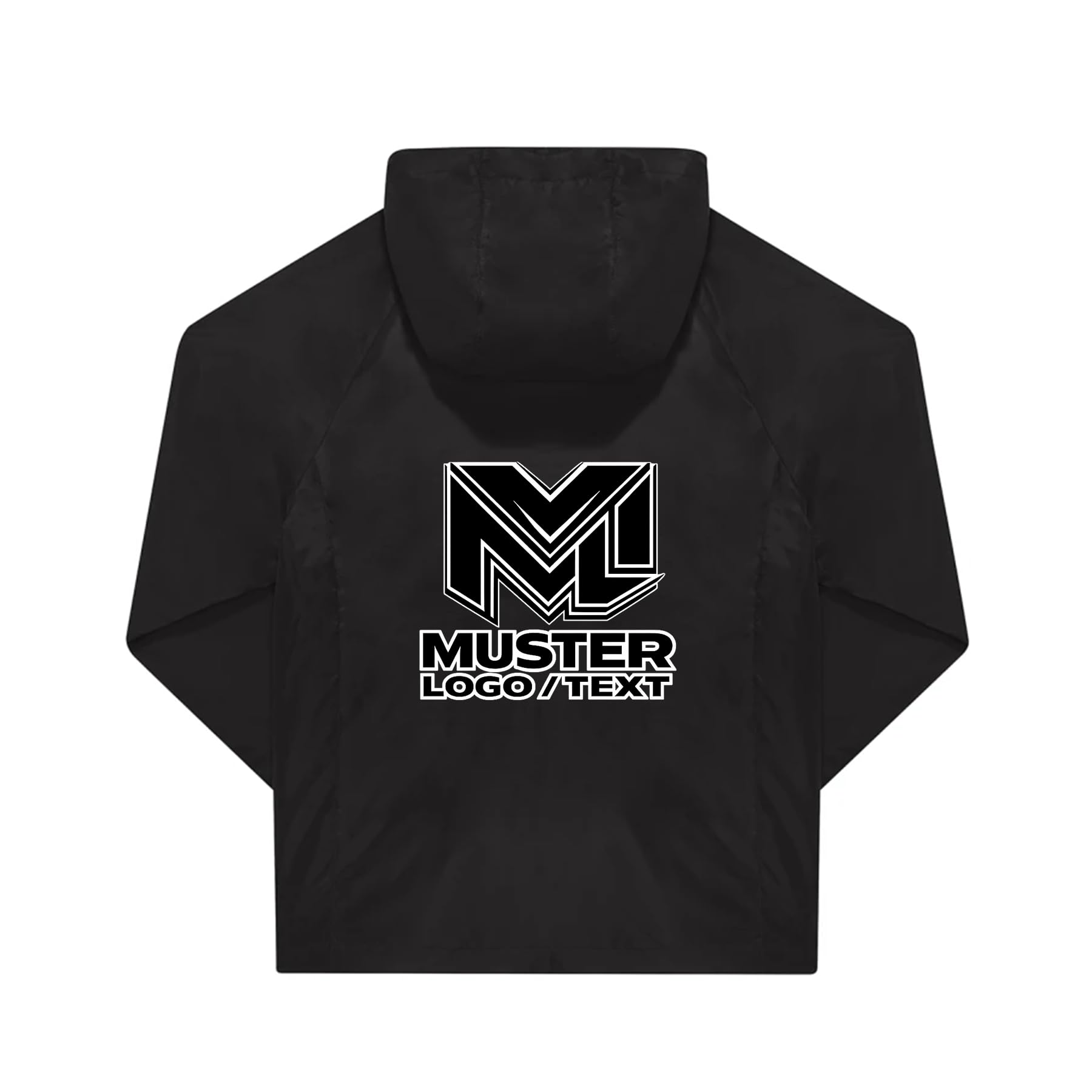 Unisex Windbreaker Regen- und Windjacke personalisierbar mit Logo oder Text – Leichte wasserabweisende Outdoorjacke | XS–4XL | Bedruckbar für Arbeit, Sport, Team & Freizeit