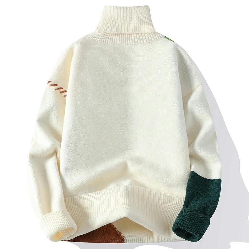 Man Non-Iron Patchwork Sweaters Men's Spring Autumn Winter Men's Sweater Classic Style Casual Pullovers3
