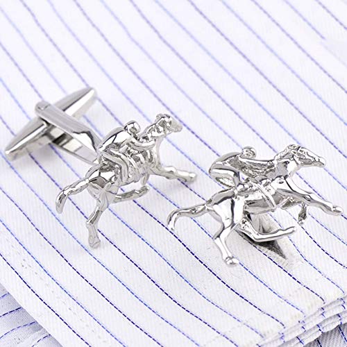 Manicuras de hombre KnBoB caballos plateadas miniatura 3