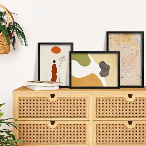 Image of LaVie Home 11x14 Picture Frame Black Set of 10, Display 8x10 with Mat or 11 x 14 Without Mat Picture, Photo Frame Collage for Wall Gallery or Table Deco, Hanging or Tabletop Display