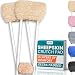 Vive Sheepskin Crutch Pads - Padding for Walking Arm Crutches - Universal Underarm Padded Forearm Handle Pillow Covers for Hand Grips - Soft Foam Armpit Bariatric Accessories for Adults, Kids (1 Pair)