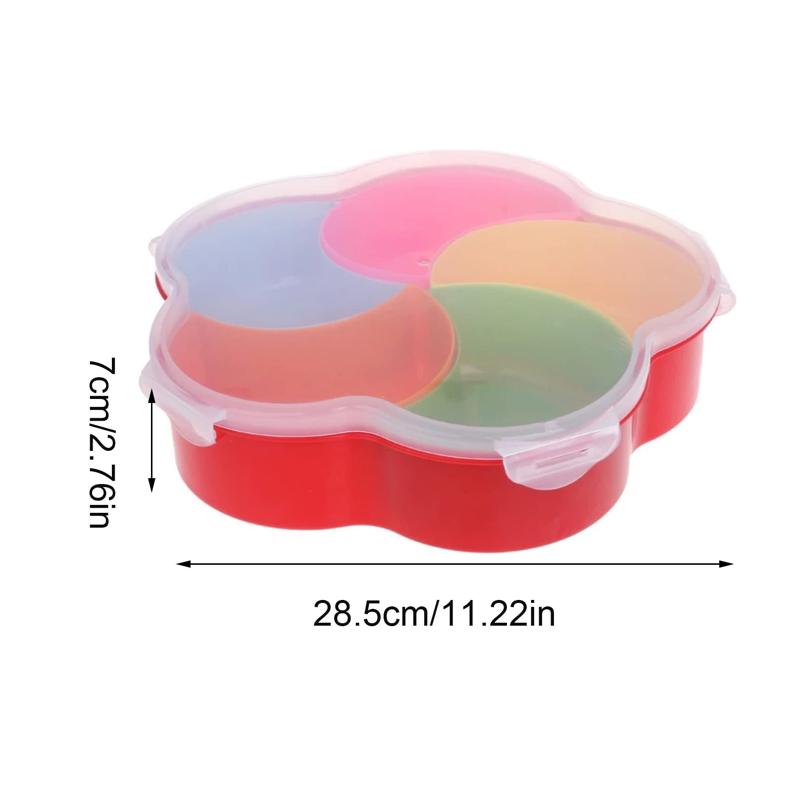 Contenitore Per Snack A Forma Di Fiore,Vassoio Per Servire Snack Con Coperchio, Per Frutta Secca, Frutta Secca,Snack In Plastica, Contenitore Per Servire Snack Per Casa, Feste, Matrimoni,Decorazione