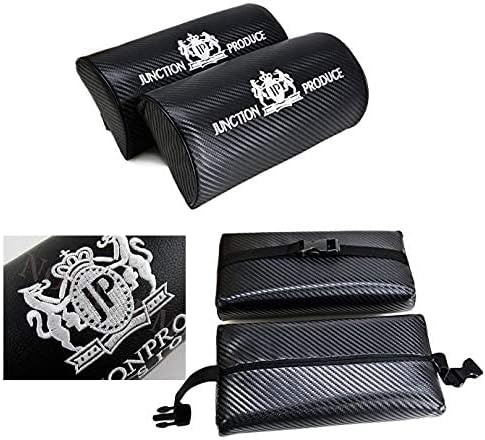 X2 JP Junction Produce Carbon Fiber Car Seat Neck Pillows Headrest Cushion Pad