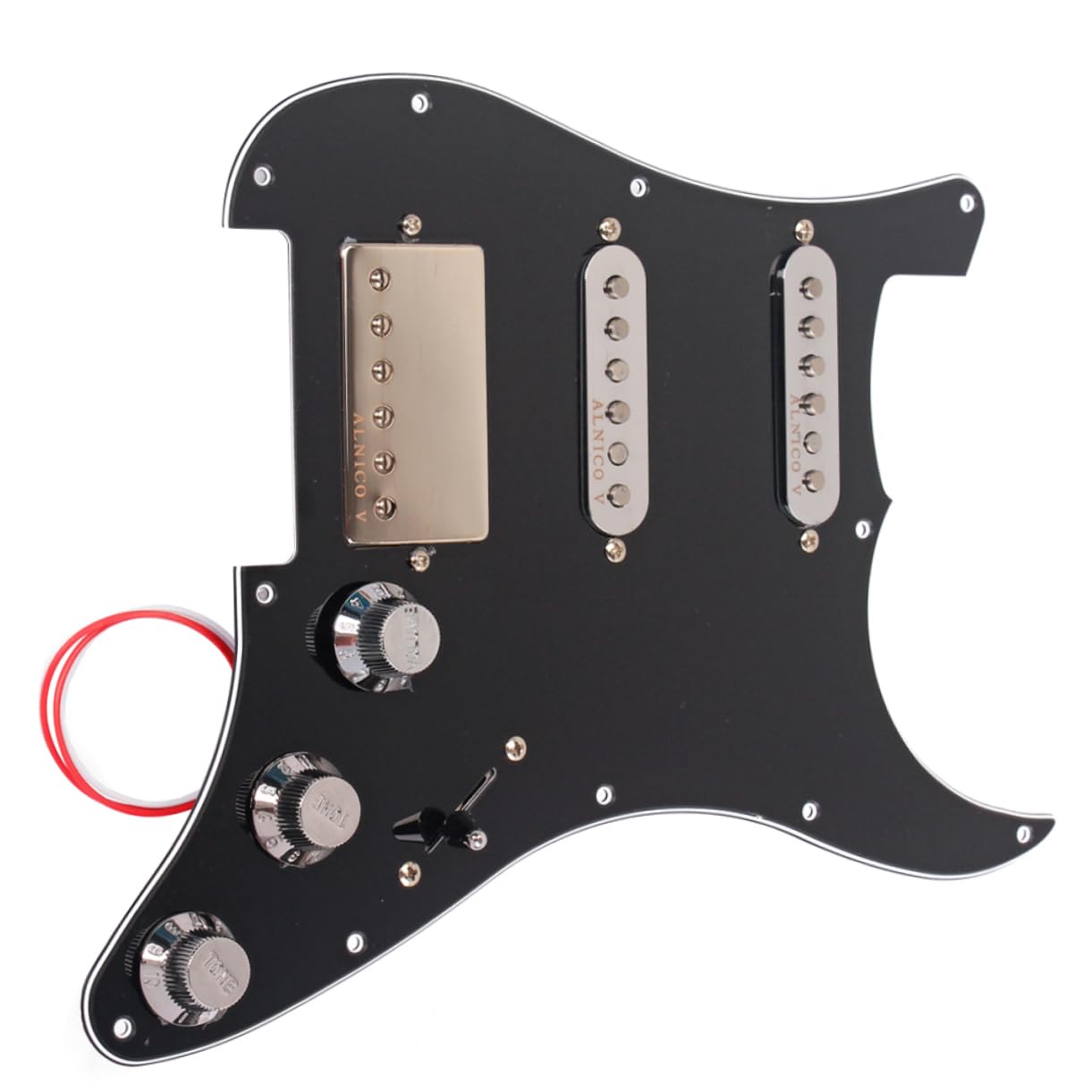 Battipenna per Chitarra Elettrica Nero 3 Strati Alnico