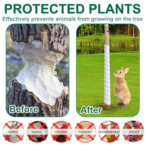 8 PCS Tree Trunk Protector- 2 Size Plastic Spiral Tree Guard- Tree Bark Protector Tube Wraps to Protect Saplings Plants from Deer Rabbit Cats Rodents Mowers by Watayo - Image 5