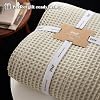 PHF Ultra Soft Waffle Weave Blanket para cama, tamaño Queen, Color Light Khaki/Linen miniatura 7