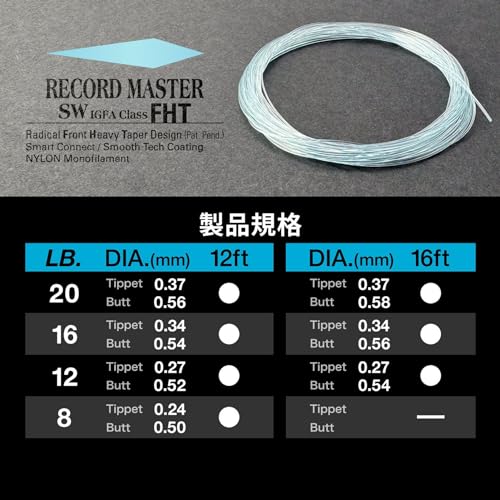 Tapered Leader Record Master SW FHT IGFA miniatura 2