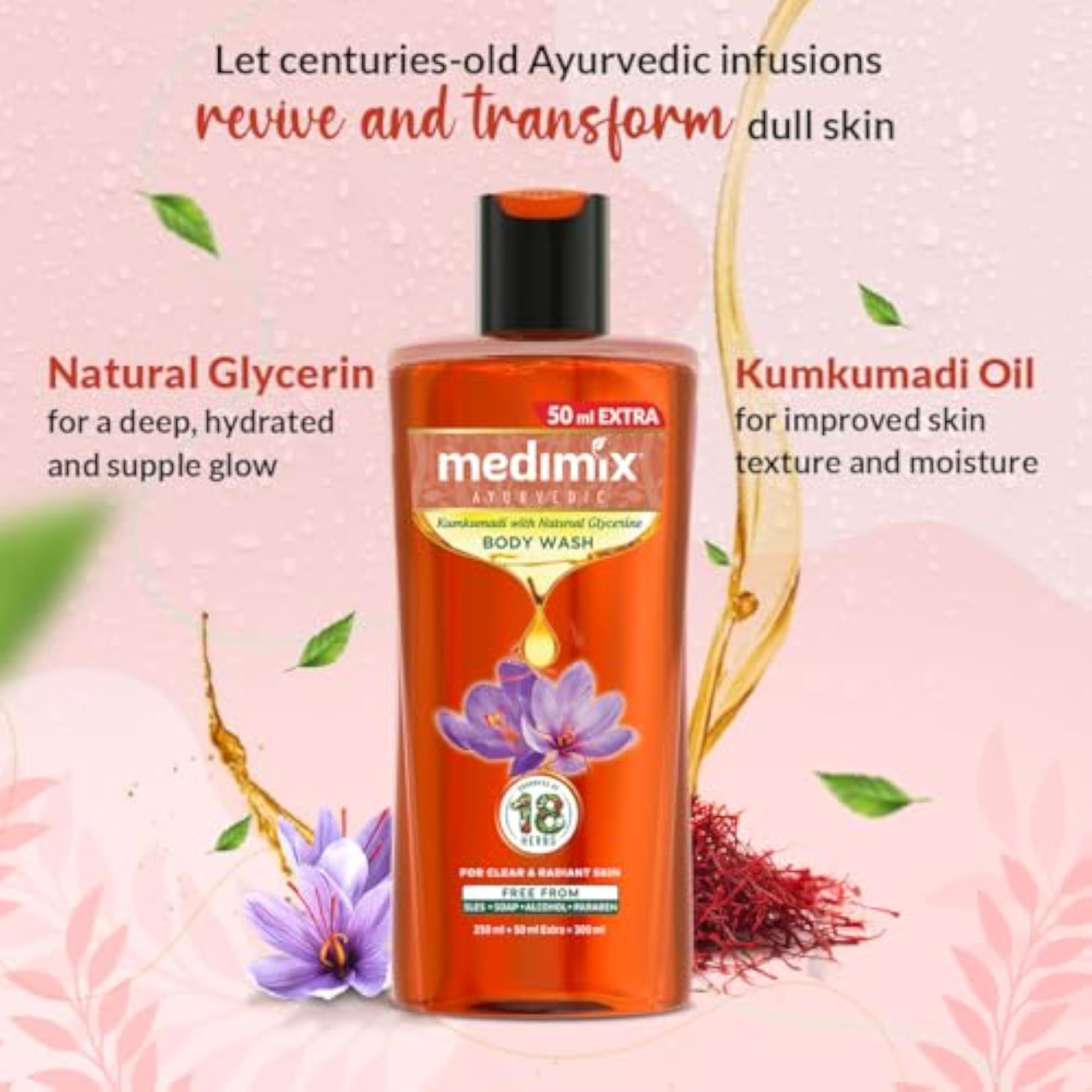 Ayurvedic Kumkumadi Bodywash, 250 + 50 ml