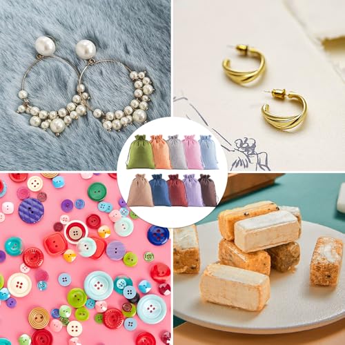 Bolsas de arpillera con cordón de yute para detalles de boda y comunión rústica 8