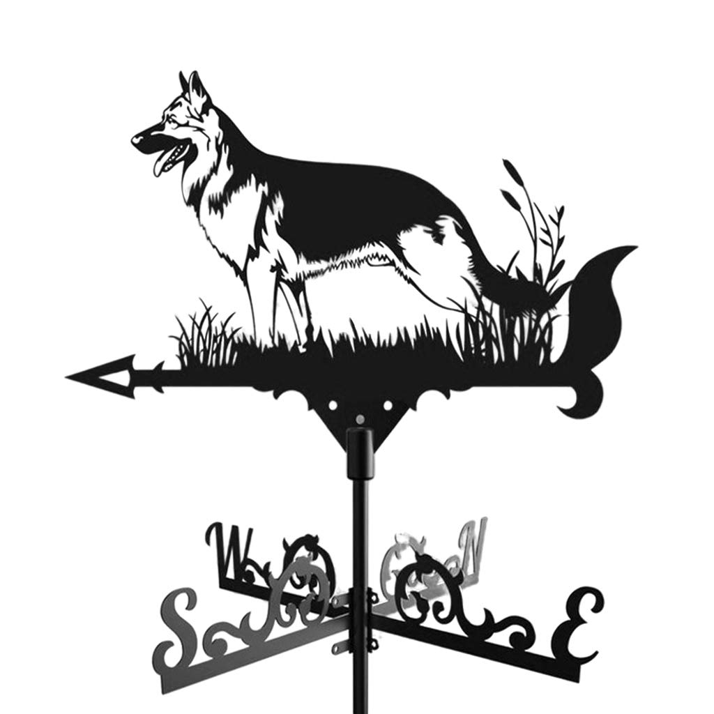 Metal Weather Vane Garden Stake Ornament Roof Weathervane Dog
