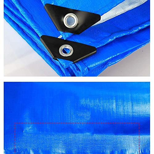 Bâche imperméable robuste 7.7x9.8m bleue avec œillets OKUOKA - 5