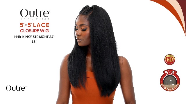 Amazon.com : Outre - 5X5 Lace Closure Wig - Human Hair Blend