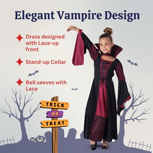 Disfraz Vampiresa para Niñas Talla Large miniatura 3