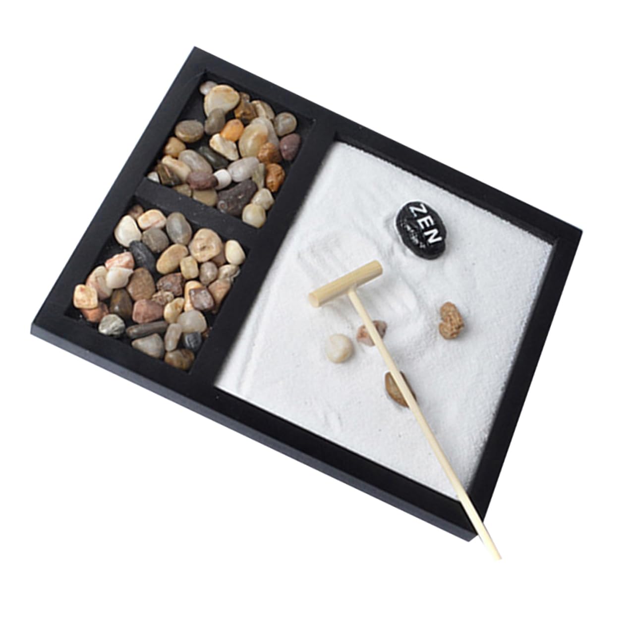 VINTORKY Zen Garden Table Decoration Desk Sand Zen Garden Ornaments for Office Home Decor