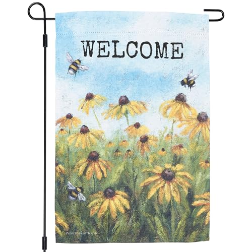 Bandera de jardín de doble cara Susan de ojos negros decorativa exterior