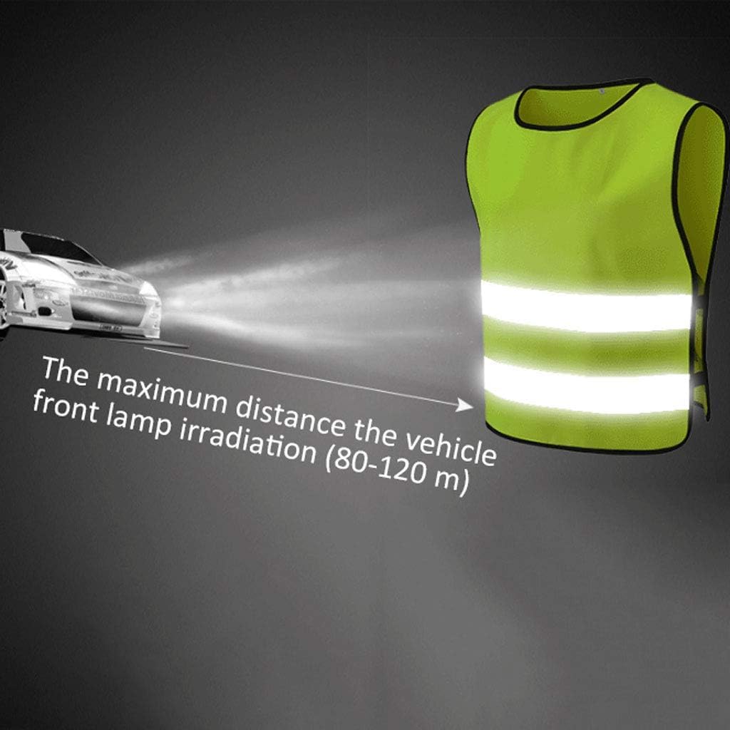 hi vis chaleco reflectante de alta visibilidad, Chaleco de seguridad Traje reflectante Chaleco de seguridad elástico ajustable Chalecos de seguridad reflectantes portátiles de alta