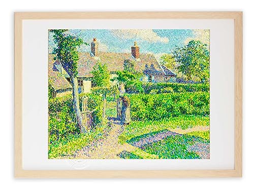 版画 絵画 名画 エラニーの農民の家々 カミーユ・ピサロ インテリア 壁掛け 額入り アート アートパネル モダン アートフレーム おしゃれ