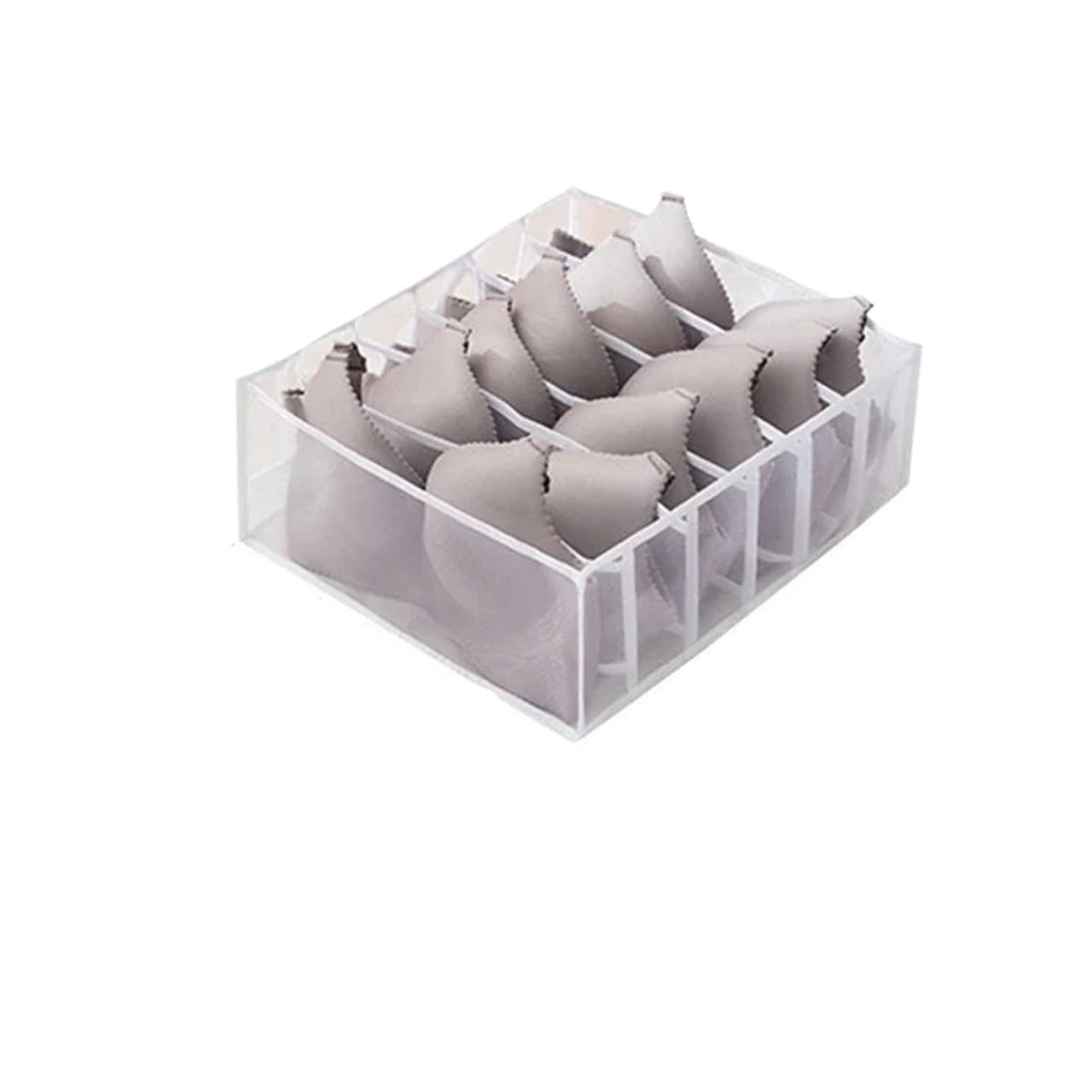 WYQXTY Wardrobe Socks Storage Organiser Underwear Sock Bra Pants Storage Box for Drawer Wardrobe Multiple Grids(6 grids)