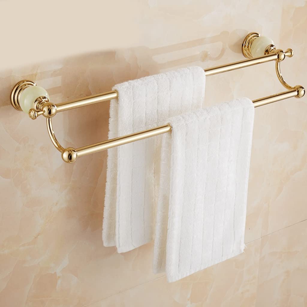 Porte-serviettes dore double rod fini les serviettes humides salle de bain