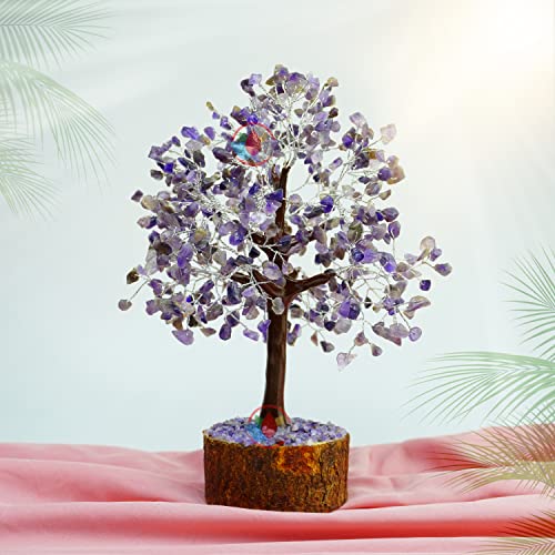 Image of REMEDYWALA Illuminate Your Space with the Amethyst Crystal Tree 500 Beads