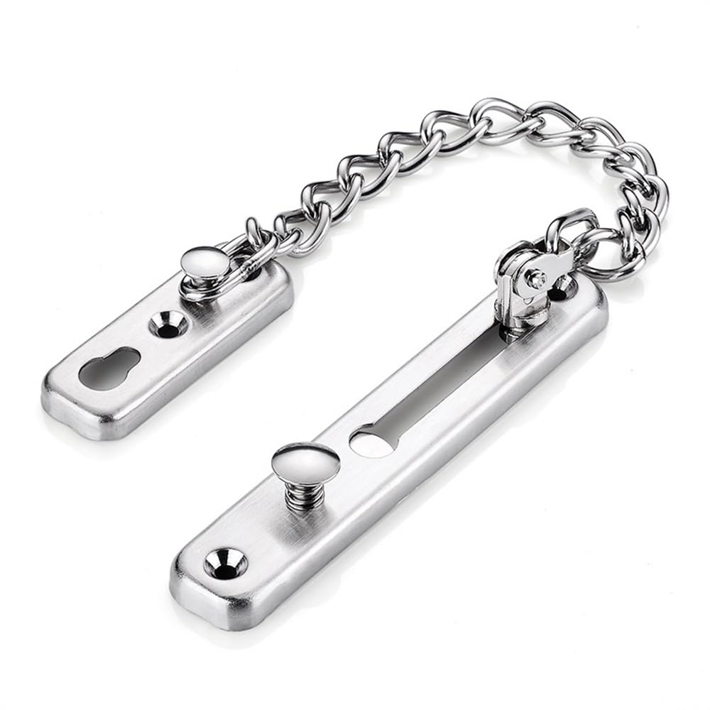 Fdzkrtvm B Security Doors Chain Lock, 304 Stainless Steel Door Chain Latch Lock, Multicolor(B)