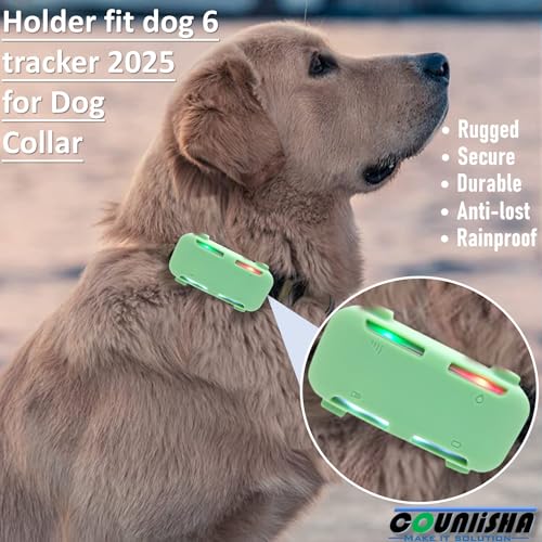 2 stuks siliconen houder compatibel voor Tractive GPS Dog Tracker (2025) voor huisdier halsband, duurzame rubberen hoes, veilige hoes compatibel voor tractive Dog 6 tag voor ketting (zwart, groen) - Afbeelding 4