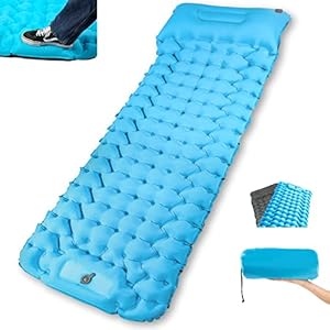 Riichaapy Isomatte Camping Ultraleicht Outdoor, Self-Inflating Camping Sleeping Mat with Foot Press Pump, Ultralight…