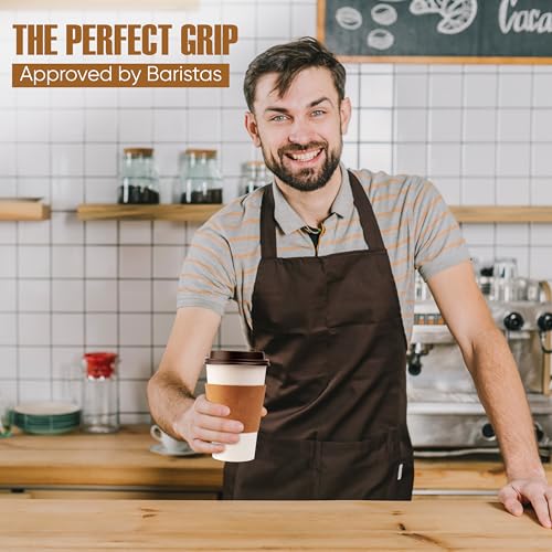 image for Concession Essentials Disposable Coffee Cup Sleeves – Kraft Paper In