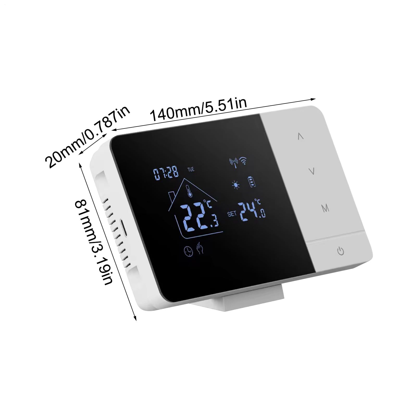 Termostat Wi-Fi Termostat Grzewczy Z Wi-Fi I Sterowaniem Głosem Przez | Regulator Temperatury Bojlera Wodnego Dla Domu, Hotelu, Wnętrz, Salonu, Sypialni, Łazienki, Garażu, Piwnicy
