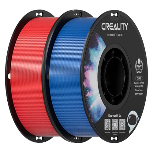 Image of Creality ABS Filament 1.75mm 2 kg, 3D Printer Filament Bundle, Excellent Resistance, Odorless Non-Toxic, Stability, Tough, 2 Pack(4.4 lbs)