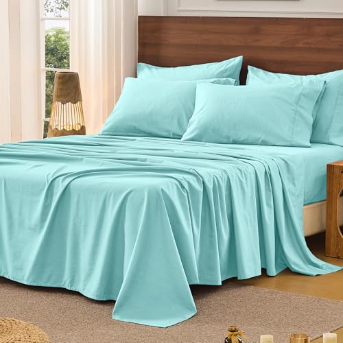 Image of Bedlifes 100% French Linen King Bed Sheet Set - 16 inch Deep Pocket, 4-Piece | Soft & Durable, Breathable & Cooling, Pure Flax Linen, OEKO-TEX Certified, Moisture-Wicking, Easy Care, Machine Washable