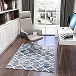 Dikilong Luxury Chair Mat for Carpeted Floor,Office Chair Mat hardwood floors, 120 X 90cm Multi-Purpose Carpet Protector for Home and Office, protects floors, anti-skidding and stop noise, Santiago