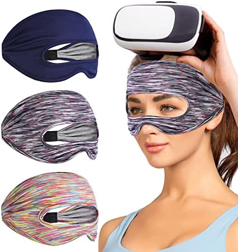 Charlux VR Sweat Band for Oculus Quest 2 Face Mask Eye Masks Face Cover for VR Workouts Supernatural VR Sweat Guard for Women Men(3pcs)