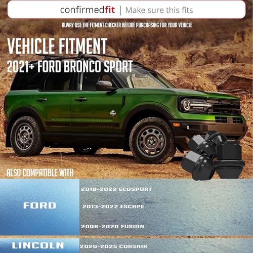 Image of Wheel Accessories Parts 20 Pcs M12x1.5 12x1.5 Thread OEM Style Lug Nuts 1.25 inch 32mm Long Black 3 /4 inch 19mm Hex Fits Ford Bronco Sport Escape Fusion | Lincoln Corsair CV6Z-1012-C | 611-303