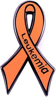 Leukemia Awareness Ribbon Enamel Pin Orange Ribbon Collar Pin Leukemia Awareness Lapel Pin Brooch Clothing Bag Decoration Showing Support for Leukemia