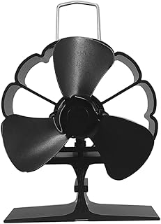 CHILDWEET 1 PC Fireplace Fan Air Mover Blower Fan Metal Fan Fans Portable Wood Burner Fan Wood Stove Heat Fan Mini Stove Fan Portable Heat Powered Fan Fireplace Fan Black Log Fans for Home