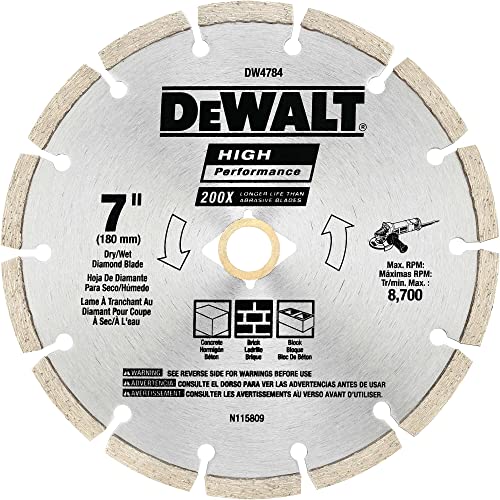 Dewalt Dw4784 7-Inch Hp Segmented Diamond Blade #TOP11