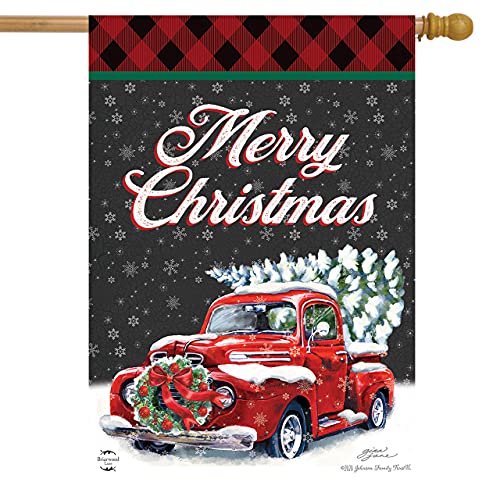 Briarwood Lane Árbol de corona de la bandera de la casa de la colección Merry Christmas 71 x 101 cm Cover