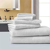 Gramaje 380 g/m2 ForenTex - Toalla de baño Blanca (00562), 100% algodón hostelería, 100 x 150 cm, Ducha, Sauna, de Rizo