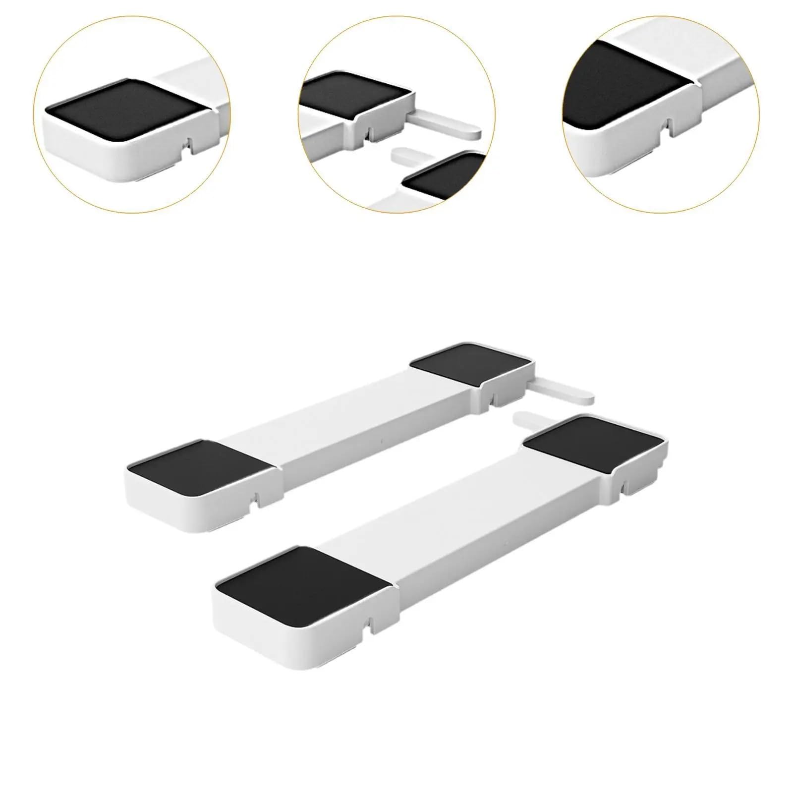 Base Con Ruote Per Elettrodomestici Staffa di supporto antiscivolo for base della lavatrice | For asciugatrici, congelatori, cucine, condizionatori d'aria(White)