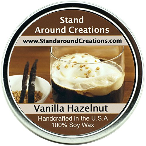 Premium 100% All Natural Soy Wax Aromatherapy Candle - 16Oz. Tin: Scent - Vanilla Hazelnut. A Mouthwatering Blend Of Toasted Hazelnuts W/Creamy Vanilla. #TOP29