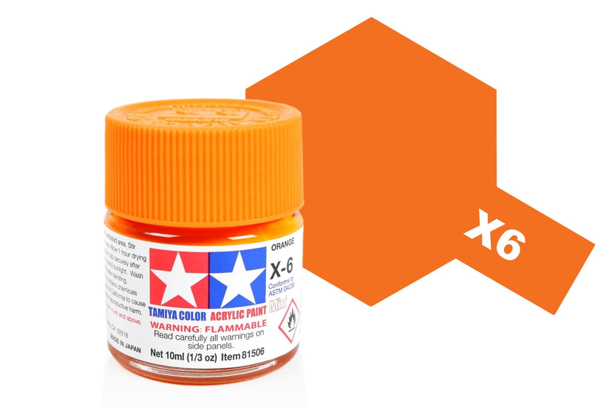 Amazon.com: X-6 Orange Acrylic Paint (10ml) / Tamiya / 81506