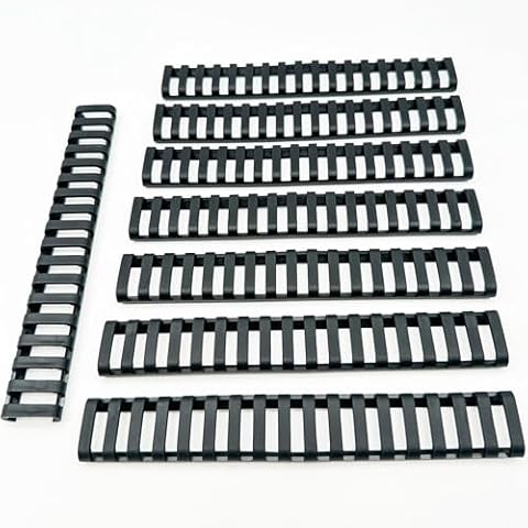 DDOUT Picatinny Rail Cover Rubber, 18-Slot Rubberized Rail Protection Ladder, Cut to Any Size for Easy Installation Cover