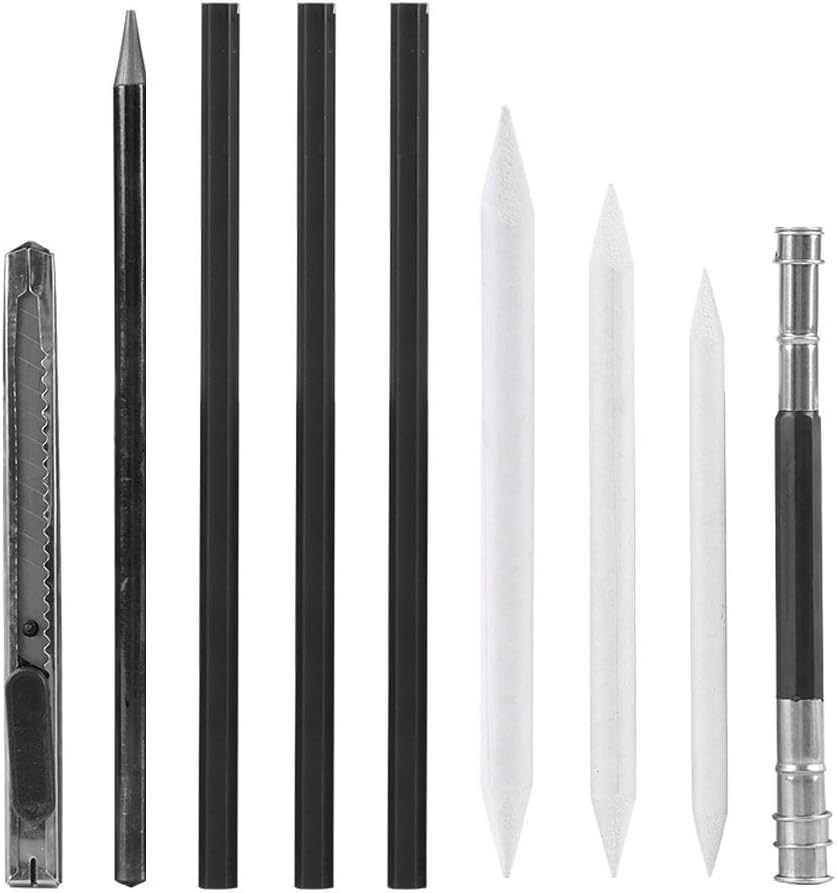 Image of 33 Pcs Sketching Pencils Set, Drawing Pencils & Sketching Kit with Graphite, Metallic Color, Water-Soluble Color Pencils for smudge free look (Shading and coloring pencils with bag, 33)