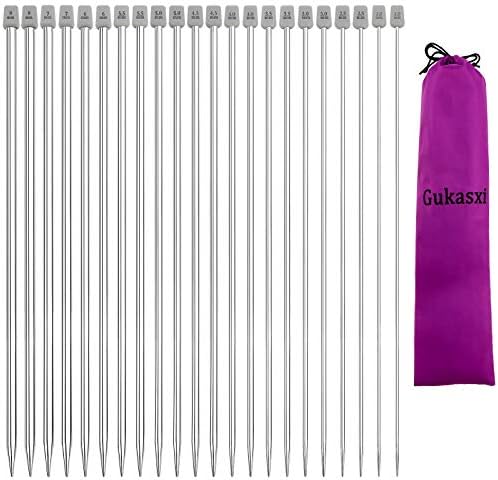 Coopay Etal Knitting Needle Set, Knitting Needles Roll With Stainless Steel Single Point