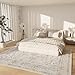 8x10 Area Rugs Washable Rug: Large Living Room Rug Stain Resistant Distressed Vintage Boho Carpet Non Slip Low Pile Faux Wool Soft Rugs for Bedroom Bedside Indoor Farmhouse Kids Playroom Dining Room