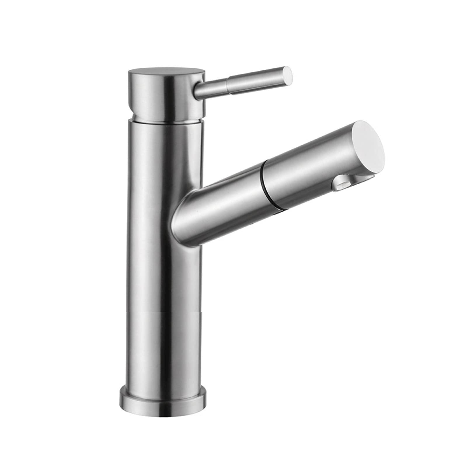 Robinet de salle de bain extractible mitigeur eau chaude froide en acier inoxydable