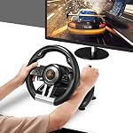 PXN Steering Wheel V3II 180° PC Gaming Racing Wheel Driving Wheel, with Linear Pedals and Racing Paddles for PC, PS4, Xbox One, Xbox Series X|S, and Switch - Black - Image 4