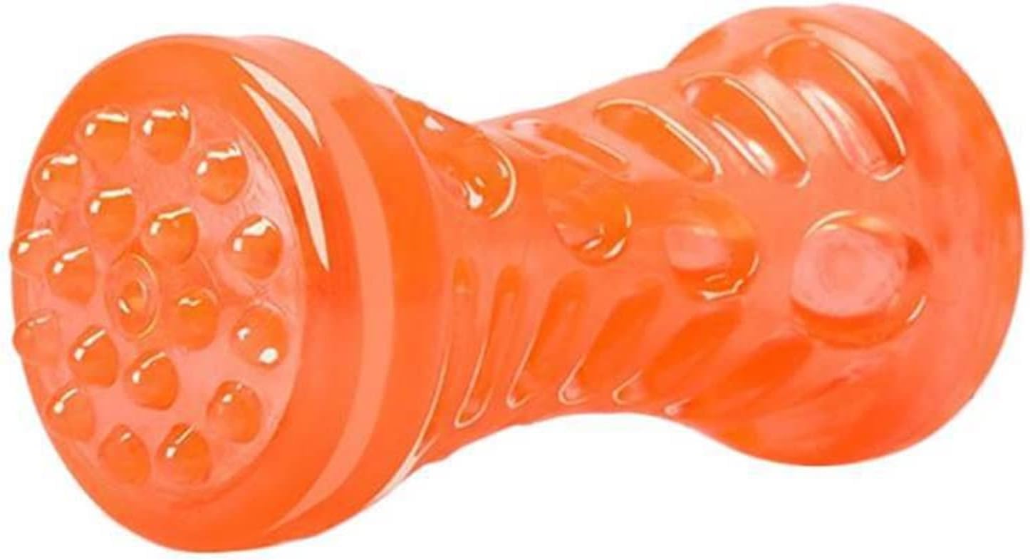 Brosse à dents jouets train dents propre mastication en caoutchouc orange S
