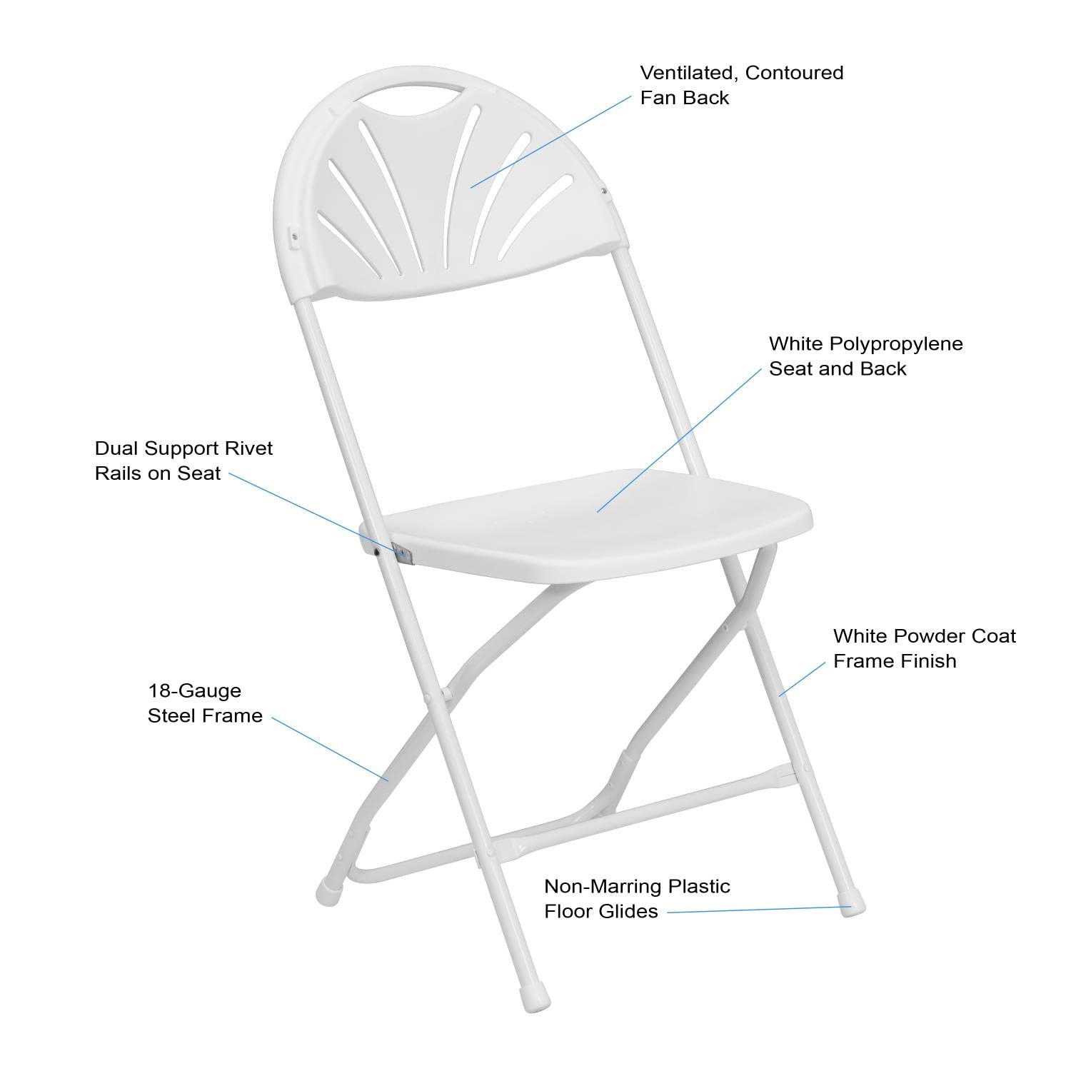 Fan Back Chair White